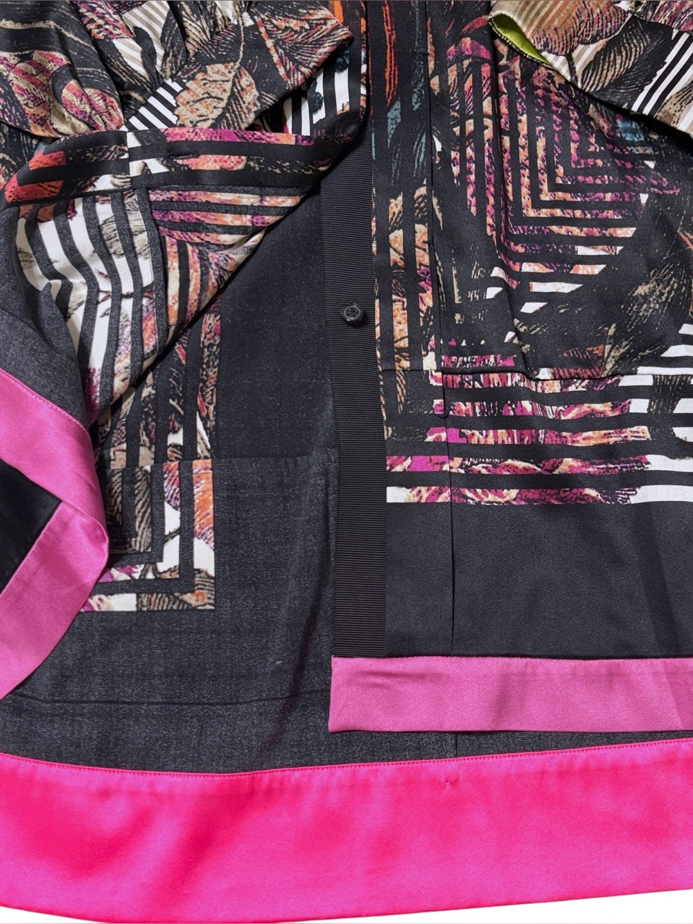 Elie Tahari Silk Multicolor Relaxed Fit Abstract Blouse Floral Print Tunic Top - Picture 9 of 16